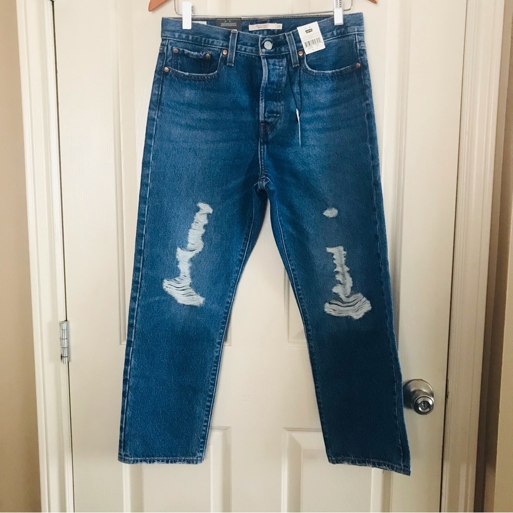LEVI’S WEDGIE STRAIGHT FIT WOMEN'S JEAN MEDIUM WASH SIZE 29 x 26 No Stretch